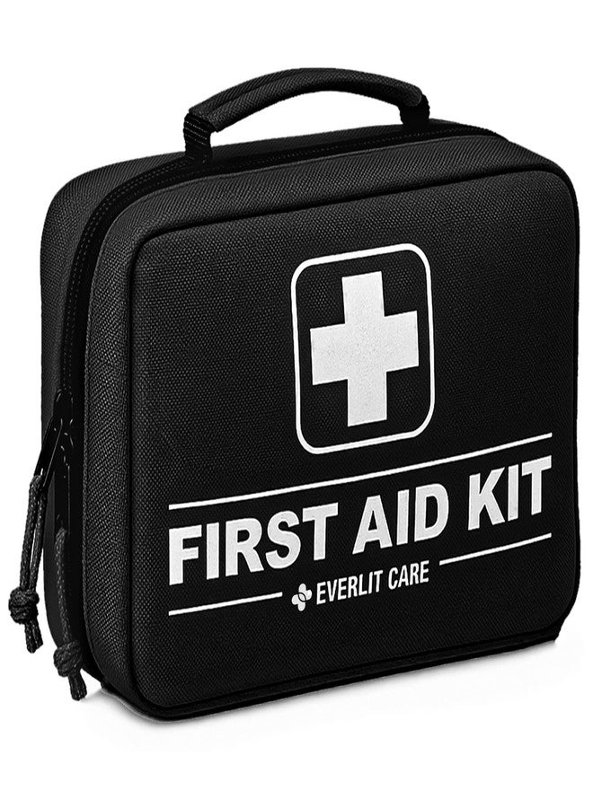 Everlit Care 380 Pcs First Aid Kit All-Purpose Medical Essential Kit for Cuts, Scrapes, Burns, Emergency Preparedness | for Home, Office, Car, Travel, Camping, Outdoor (Black) - Image 1